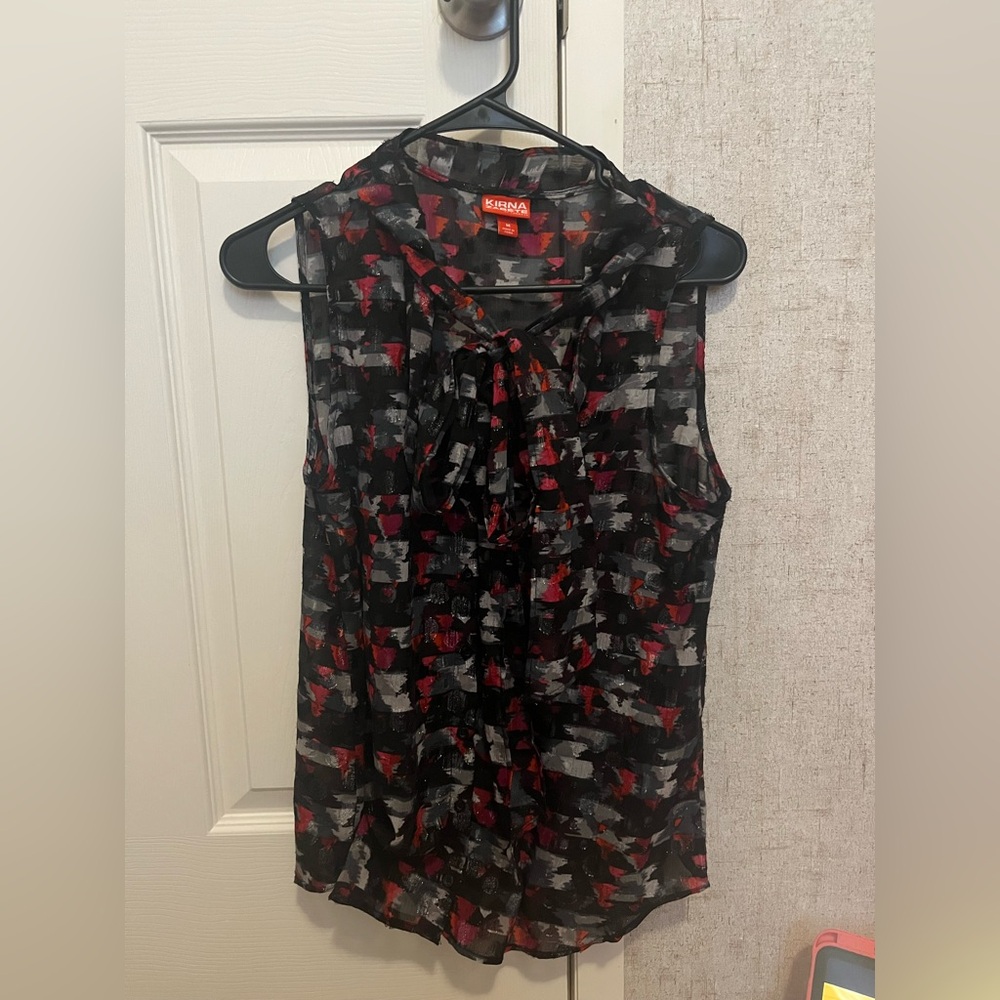 Tie neck blouse